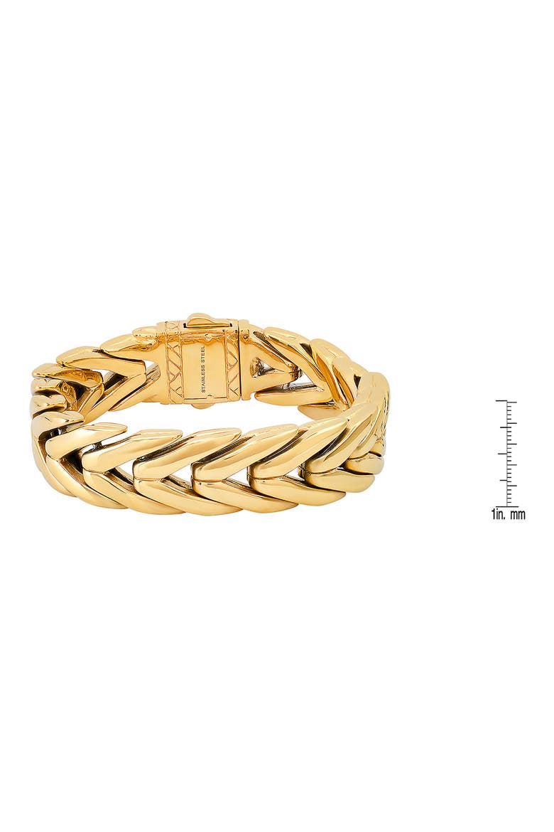Chunky Wheat Chain Bracelet, Alternate, color, GOLD