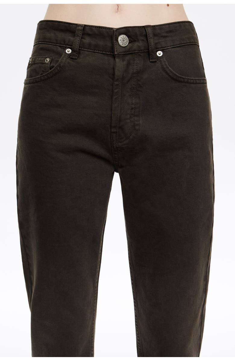 Bimba y Lola Denim Fitted Trousers, Alternate, color, Dark Brown
