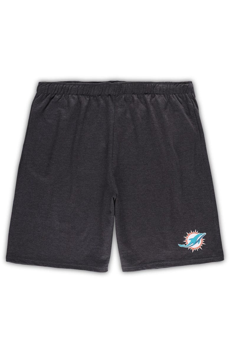 CONCEPTS SPORT Men's Concepts Sport White/Charcoal Miami Dolphins Big & Tall T-Shirt and Shorts Set, Alternate, color,