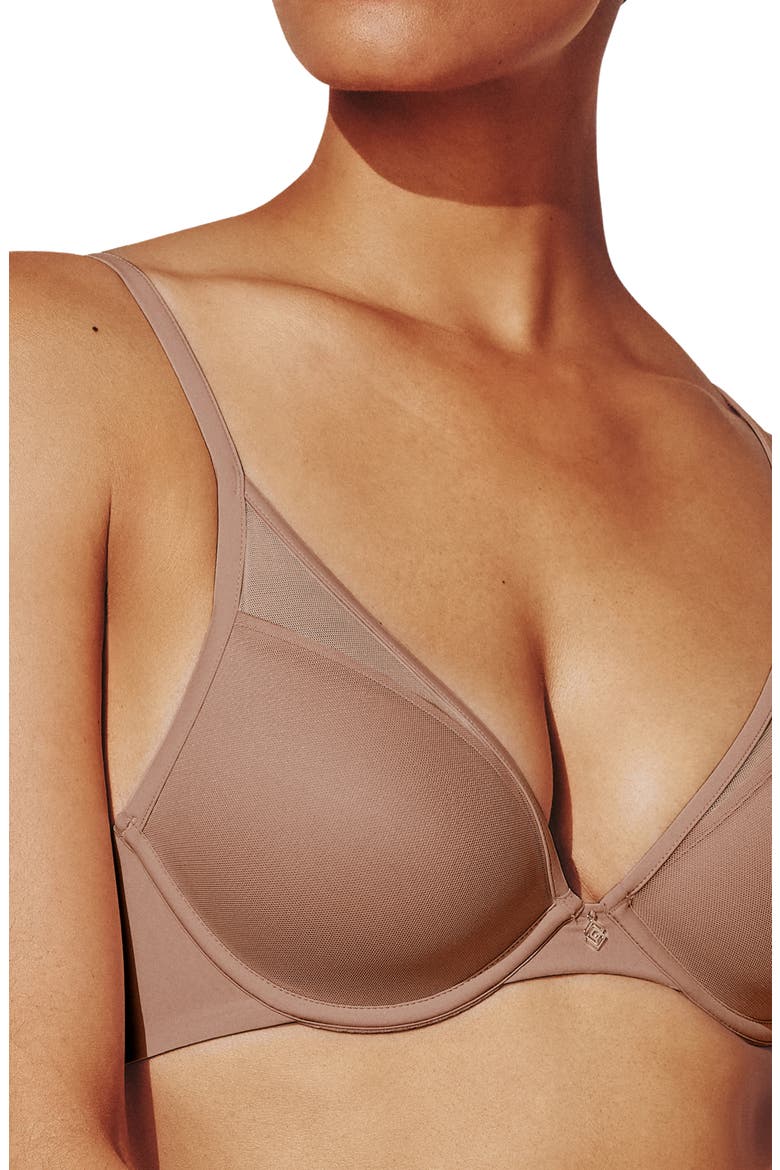 24/7® Classic Uplift Plunge Underwire Bra, Alternate, color, MOCHA