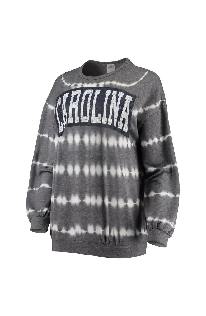 GAMEDAY COUTURE Women's Gameday Couture Heathered Charcoal North Carolina Tar Heels All About Stripes Tri-Blend Long Sleeve T-Shirt & Shorts Set, Alternate, color, 