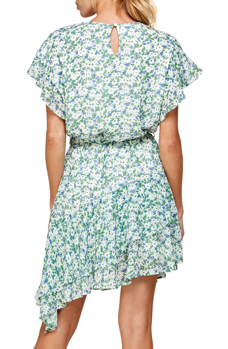 KOKO + MASON Floral Print Asymmetric Hem Dress, Alternate, color, 