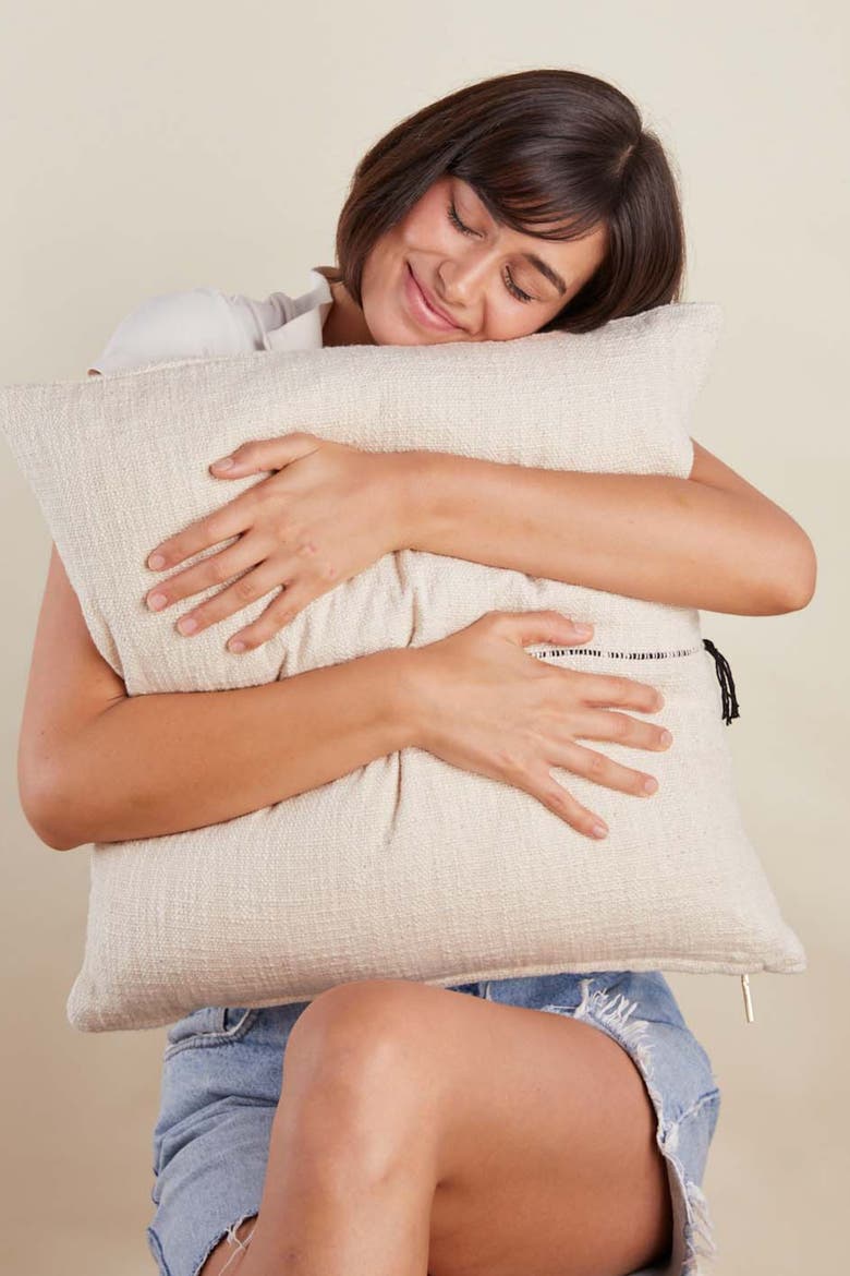 Minerva Pillow Cover, Alternate, color, Cream