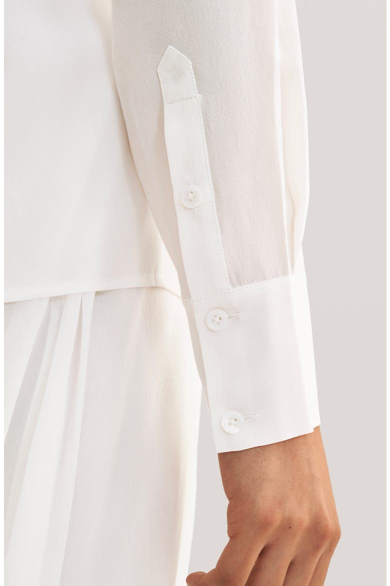 Women's Wrinkle Free Basic Silk Shirt, Alternate, color, Natural white