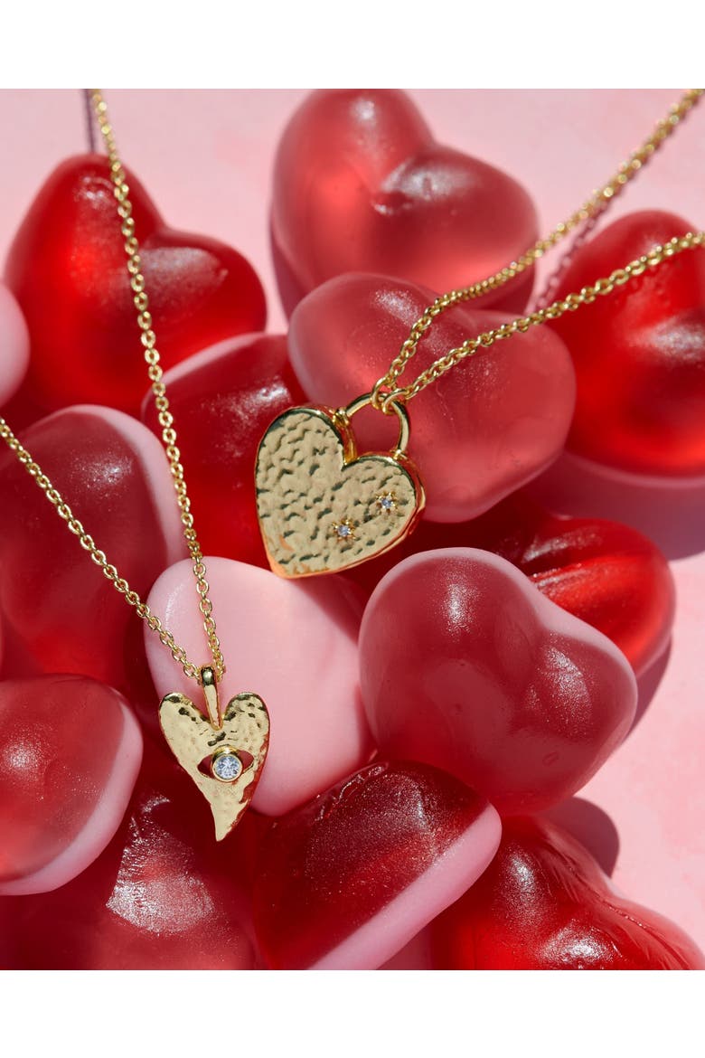 Locket Heart Necklace, Alternate, color, Gold