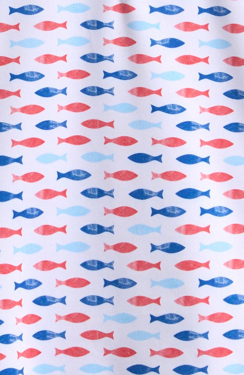 AMERICAN FIT Kids' Fish Print Polo, Alternate, color, White