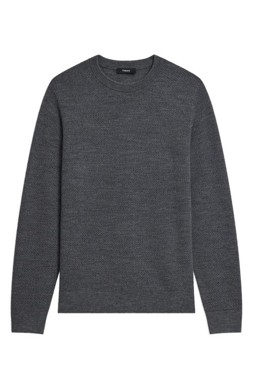 Theory Maden T.novo Crewneck Wool Sweater In Gray