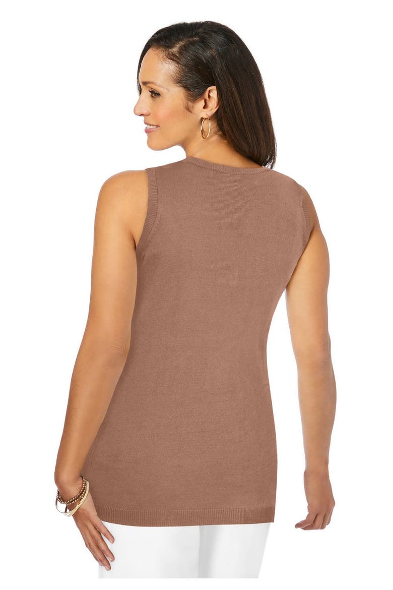 Scoop Neck Sweater Tank, Alternate, color, CREAMY MOCHA