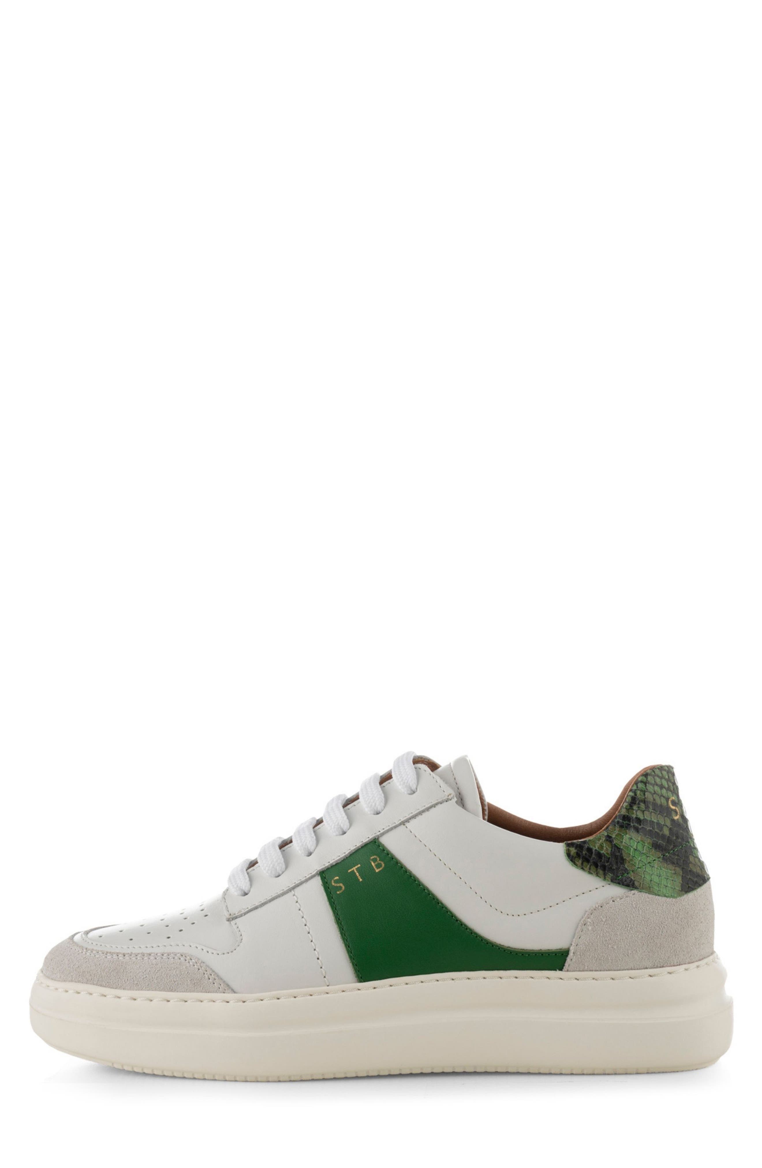 Shoe The Bear Valda Lace-Up Leather & Suede Sneaker, Alternate, color, 