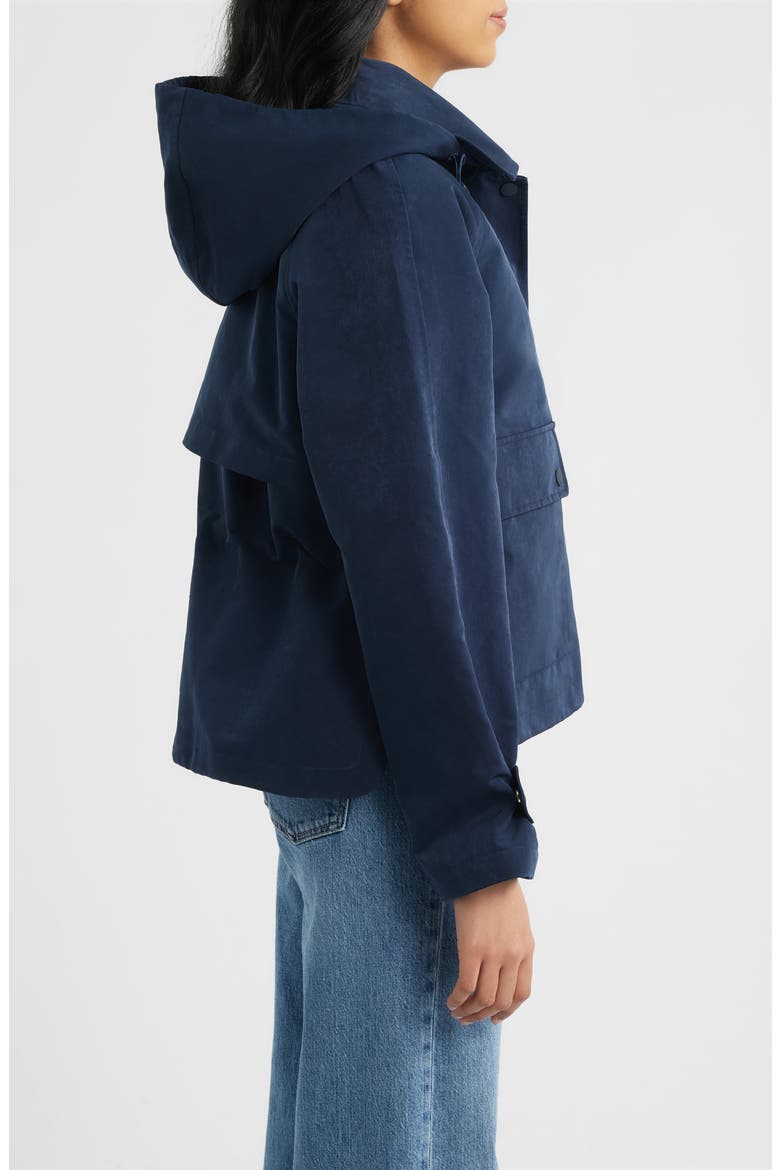 Short Hooded Raincoat, Alternate, color, NAVY