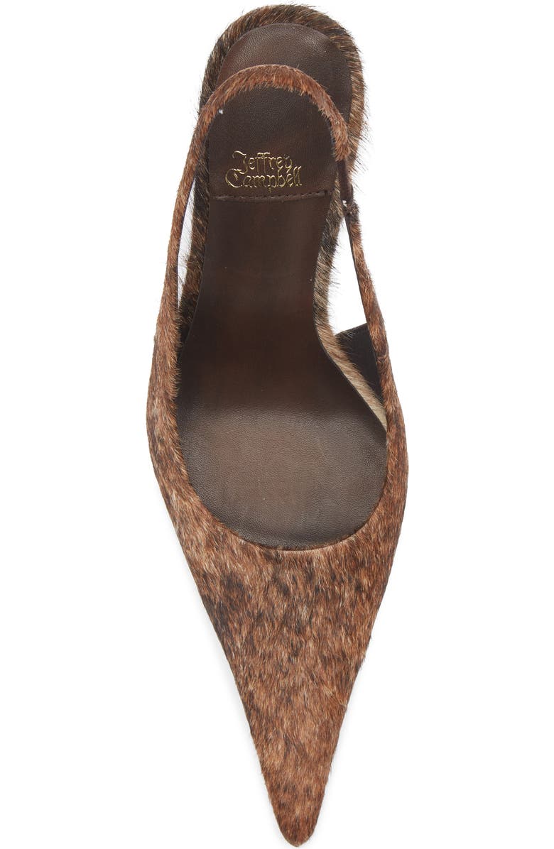 Jeffrey Campbell You Wish Genuine Calf Hair Pointed Toe Pump, Alternate, color, Black Brown Hair