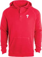 DUNBROOKE Men's Dunbrooke  Red Philadelphia Phillies Montana Lightweight Raglan Pullover Hoodie