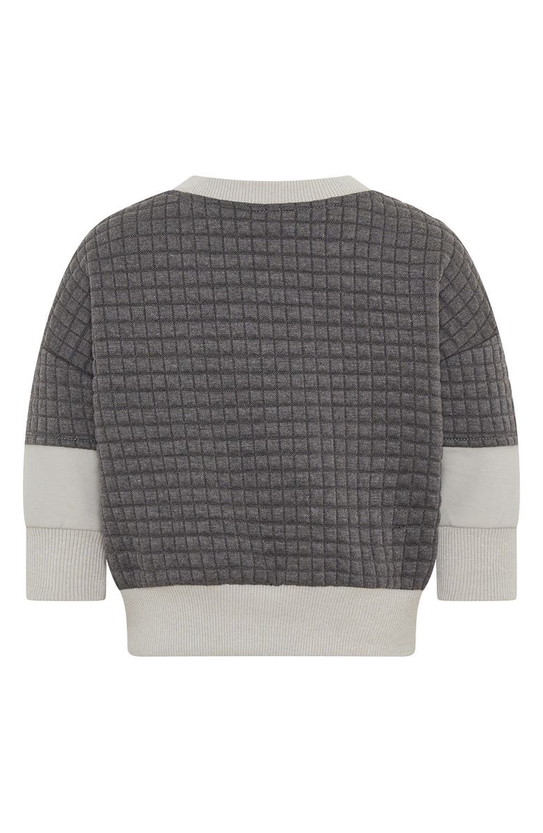 TINY TRIBE Segment Mixed Media Sweatshirt, Alternate, color, Grey