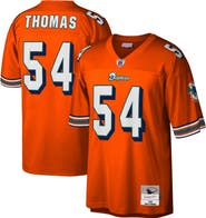 Mitchell & Ness Men's Mitchell & Ness Zach Thomas Orange Miami Dolphins Legacy Replica Jersey