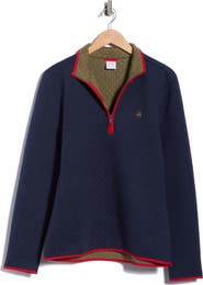 Brooks Brothers Diamond Quilted Half Zip Pullover