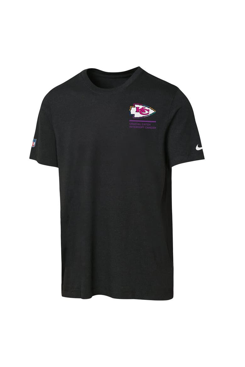 Youth Nike Black Kansas City Chiefs 2025 NFL Crucial Catch Tri-Blend Dri-FIT T-Shirt, Alternate, color, Black