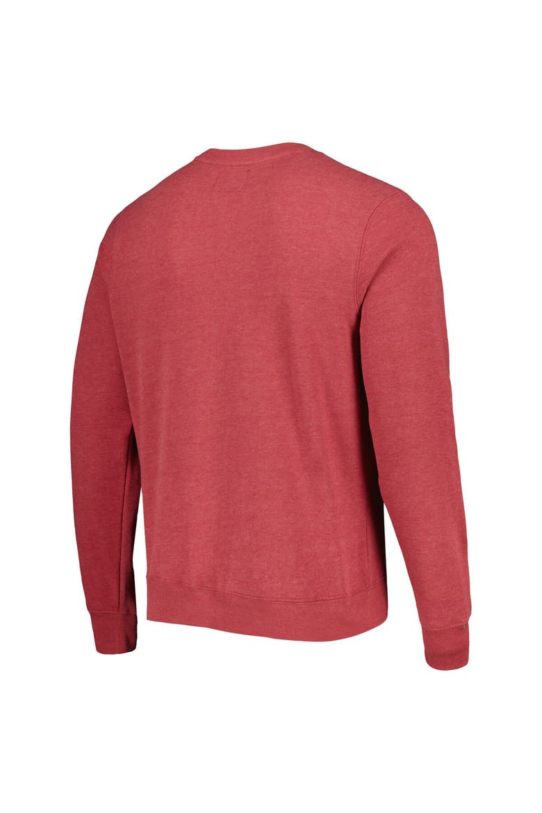 Men's '47 Heathered Cardinal Arizona Cardinals Bypass Tribeca Pullover Sweatshirt, Alternate, color, Red