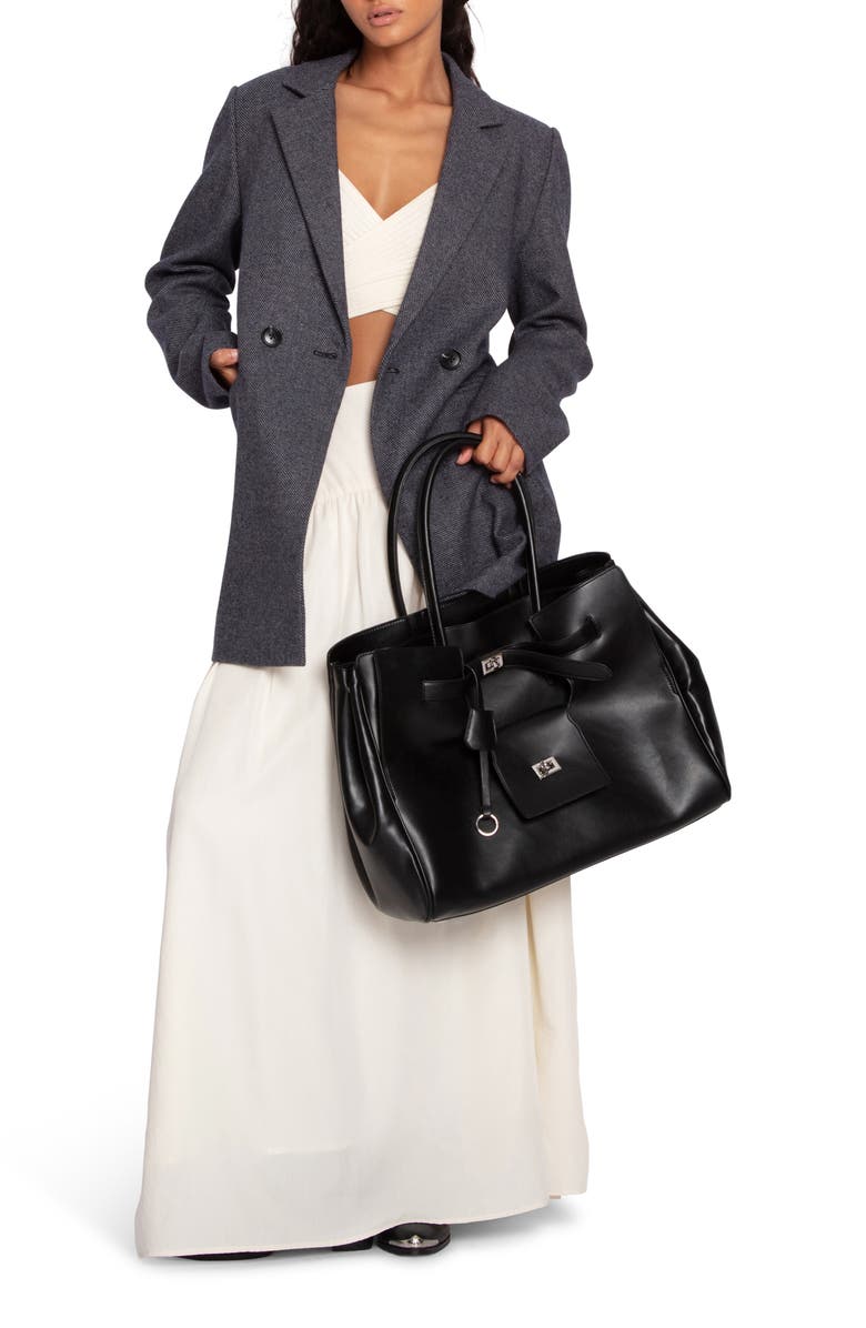 Belle & Bloom Kenzo Double Breasted Blazer, Alternate, color, Black