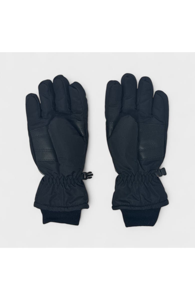 London Fog Boy's Ski Gloves with Velcro Closure, Alternate, color, Black