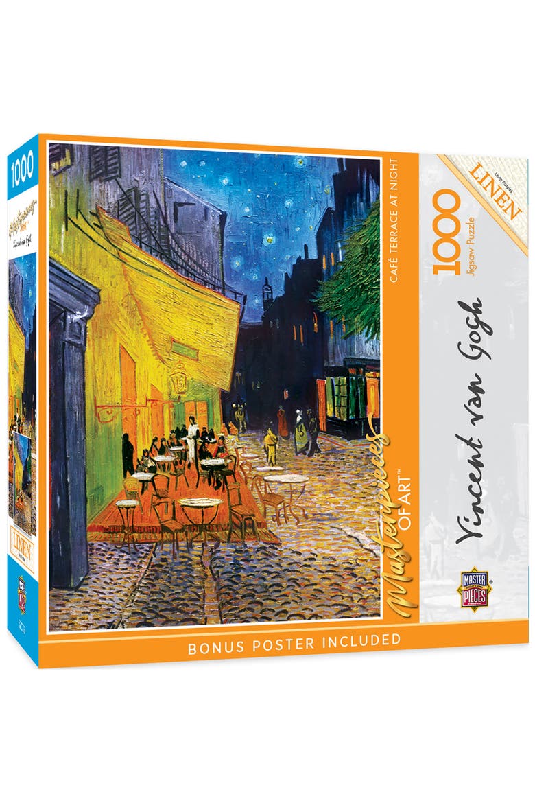 Cafe Terrace at Night 1000 Piece Puzzle, Main, color, Multicolor