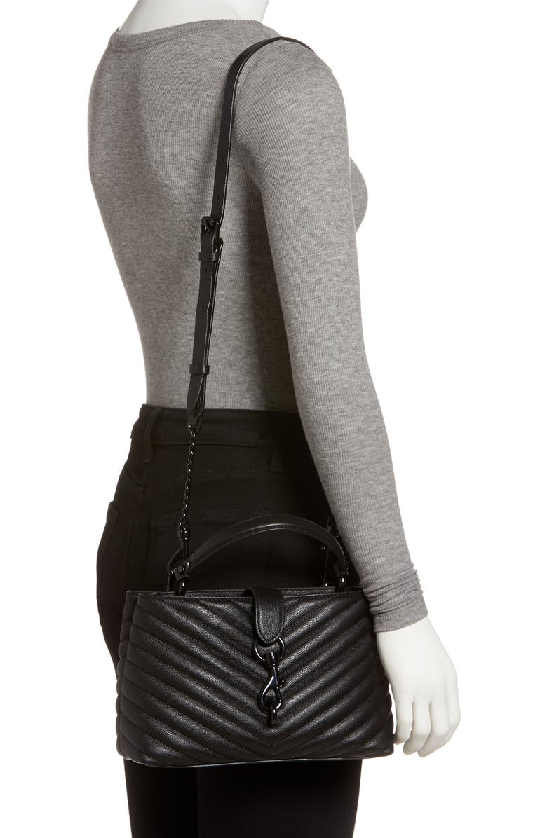 Rebecca Minkoff Edie Leather Top Handle Satchel, Alternate, color,