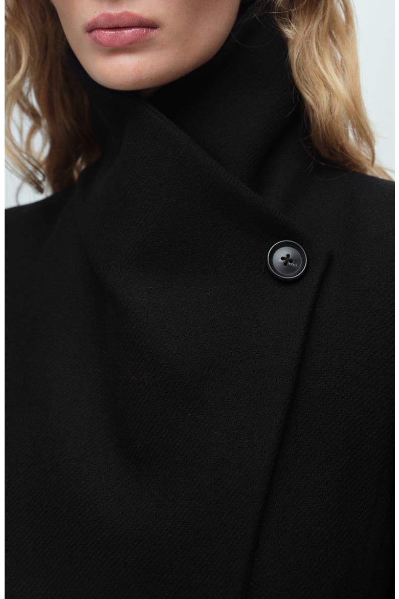 Wool Blend Coat, Alternate, color, BLACK