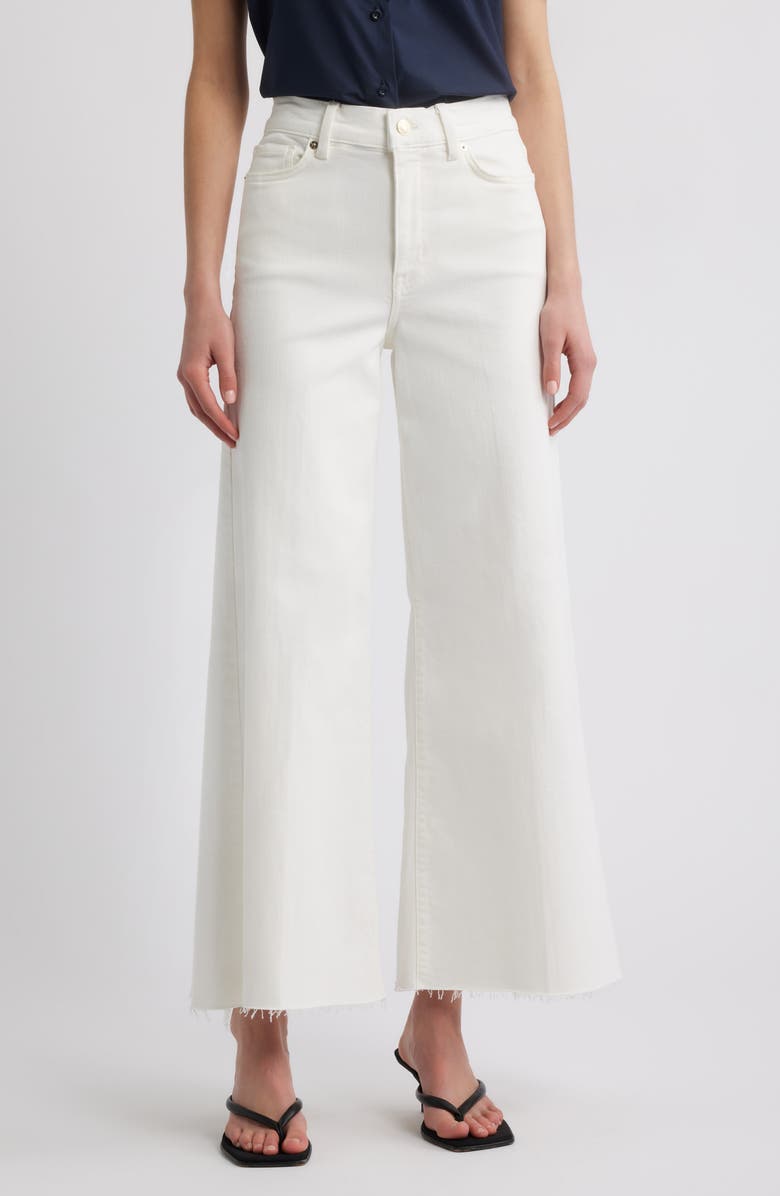 FRAME Le Palazzo Raw Hem Crop Wide Leg Jeans, Main, color, Au Natural Clean Raw After