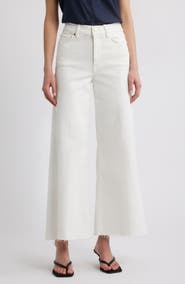 FRAME Le Palazzo Raw Hem Crop Wide Leg Jeans
