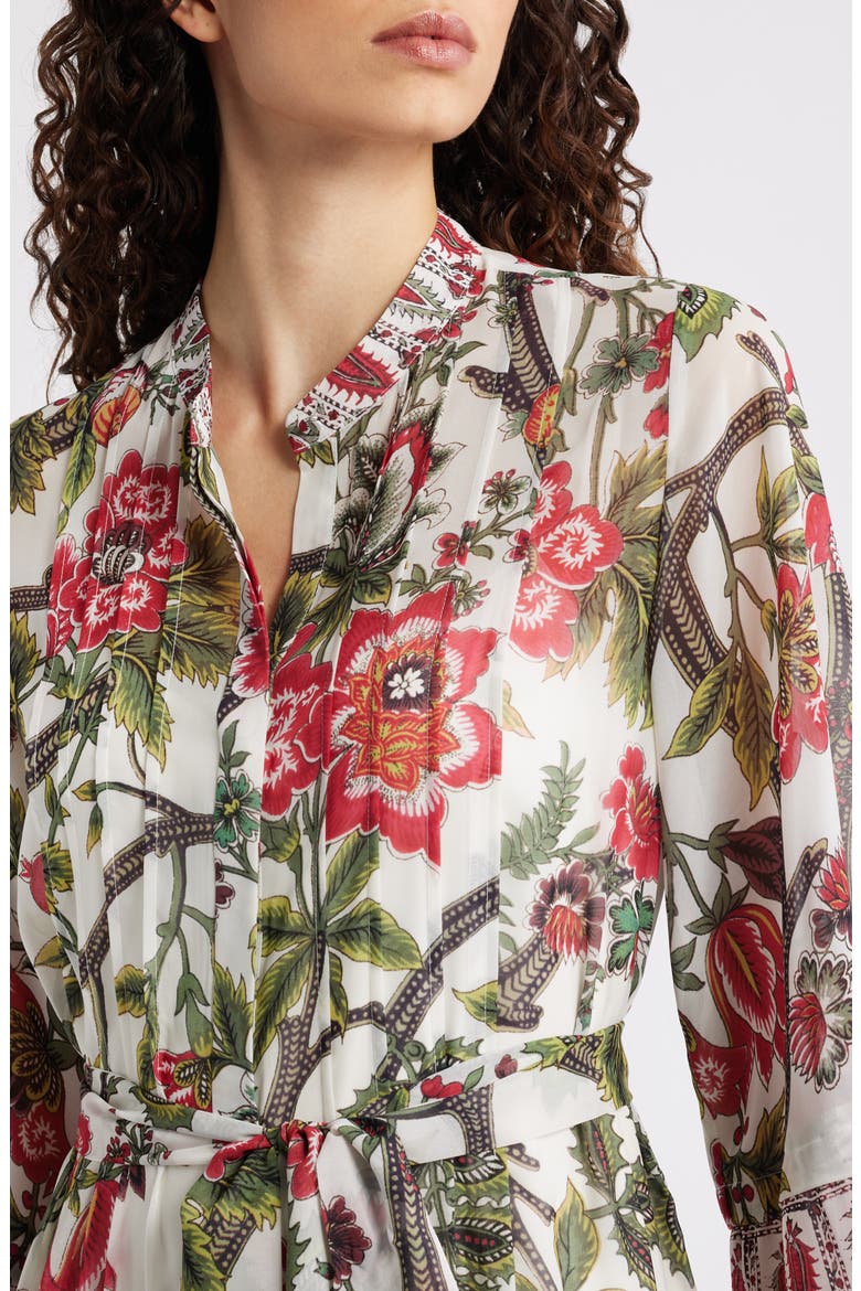 Lana Floral Print Long Sleeve Dress, Alternate, color, IVORY MULTI