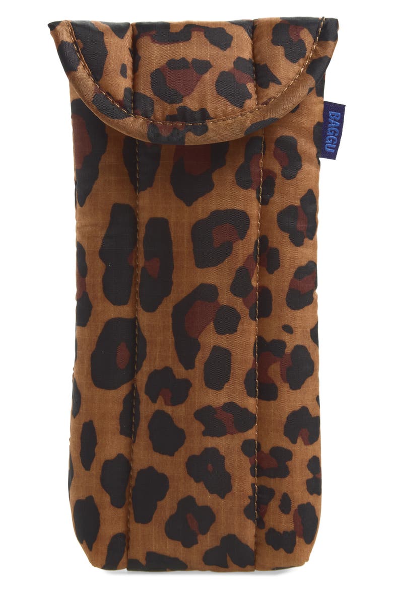 Puffy Glasses Case, Main, color, LEOPARD