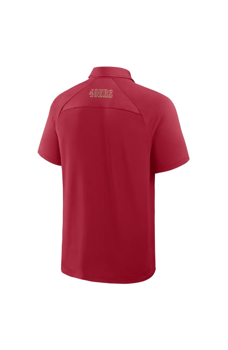 FANATICS Men's Fanatics Scarlet San Francisco 49ers Back Around Raglan Polo, Alternate, color, 