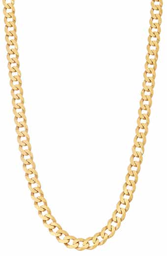 FZN 14K Gold Plated Curb Chain Necklace