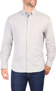 TailorByrd Micro Pique Long Sleeve Button-Up Shirt