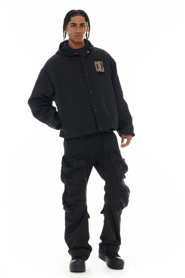610 Baggy Cargo Pants, Alternate, color, BLACK NYLON