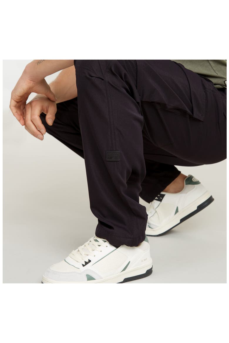 Core Regular Stretch Cotton Cargo Pants, Alternate, color, DARK BLACK