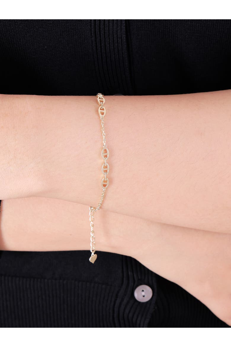 Mariner Anchor Chain Bracelet in 14K Gold, 22mm, Alternate, color, Yellow Gold
