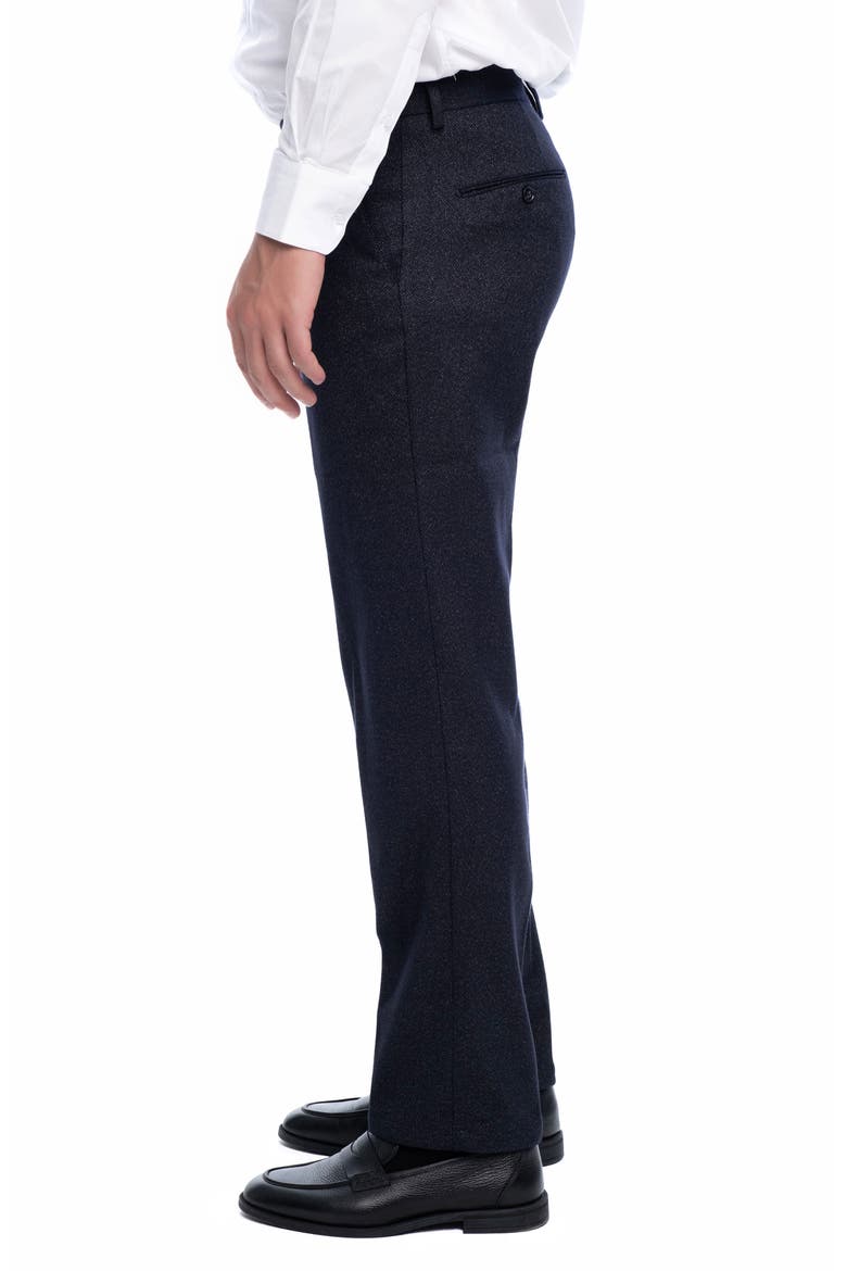 Cita Herringbone Straight Leg Pants, Alternate, color, NAVY BLUE