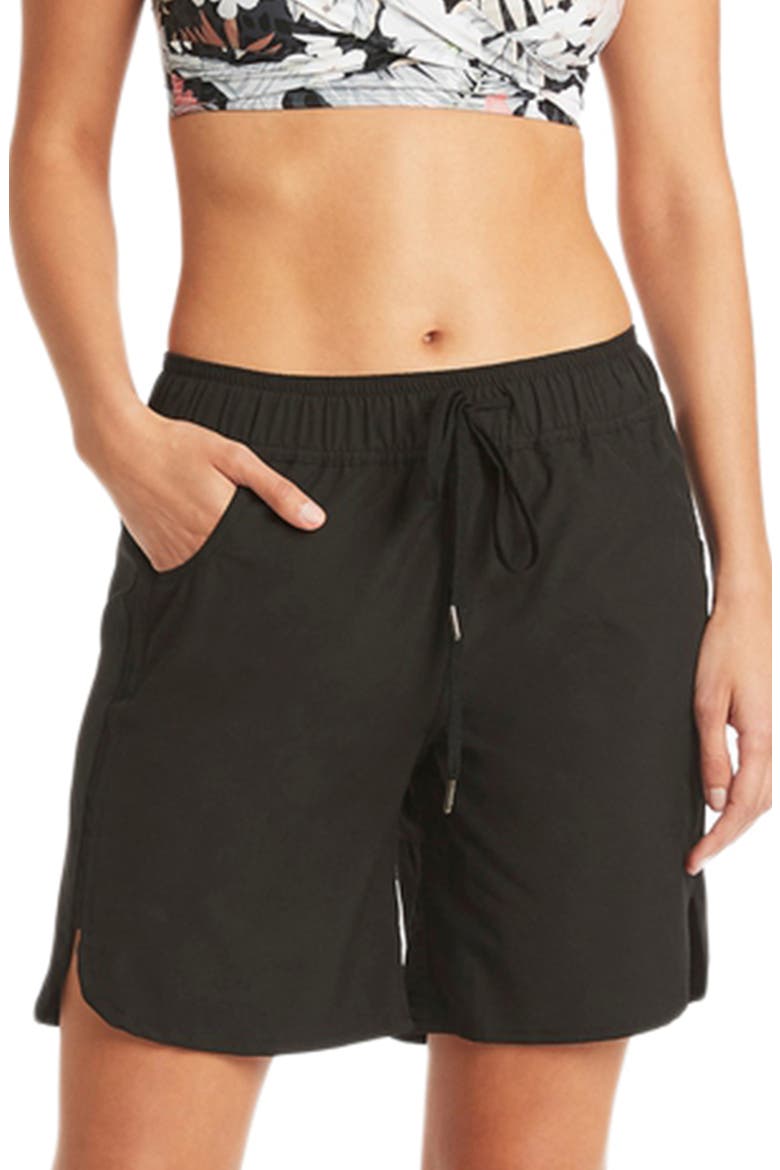 7-Inch Stretch Board Shorts, Main, color, BLACK