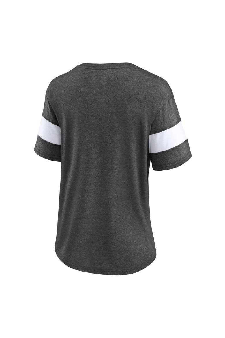 Women's Fanatics Branded Heather Charcoal Washington Capitals Special Edition 2.0 Ring The Alarm V-Neck T-Shirt, Alternate, color, Heather Charcoal