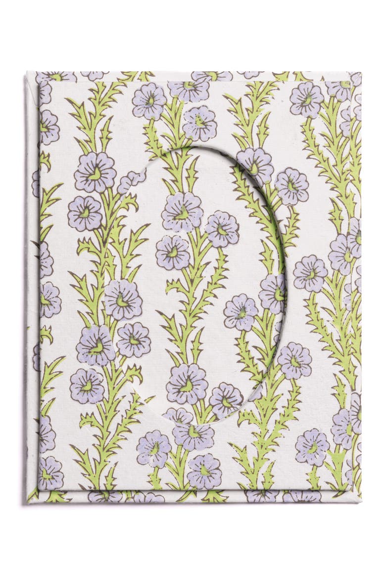 Blue Forget-Me-Not Picture Frame with Oval Opening - 4x6, Alternate, color, Blue