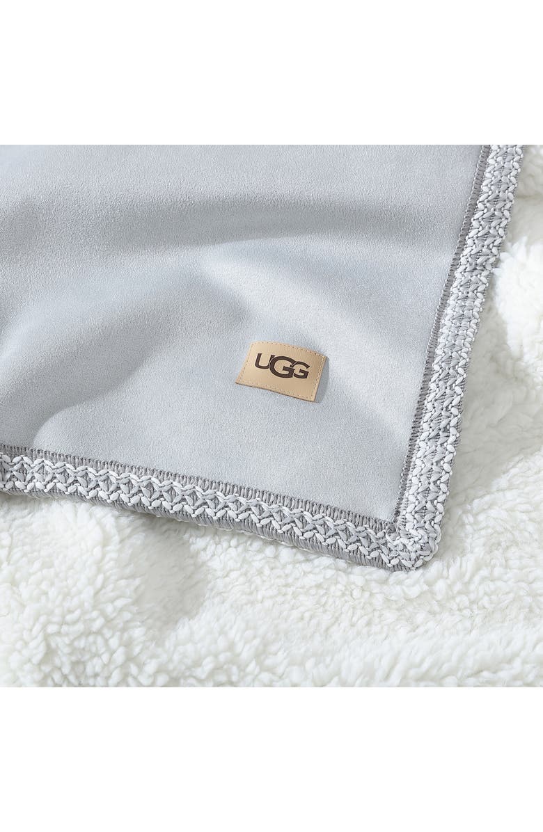 UGG<sup>®</sup> Kirkwood Braid Trim Throw Blanket, Alternate, color, Gray Violet