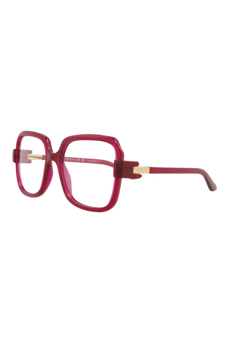 55mm Square Optical Glasses, Alternate, color, VIOLET VIOLET TRANSPARENT