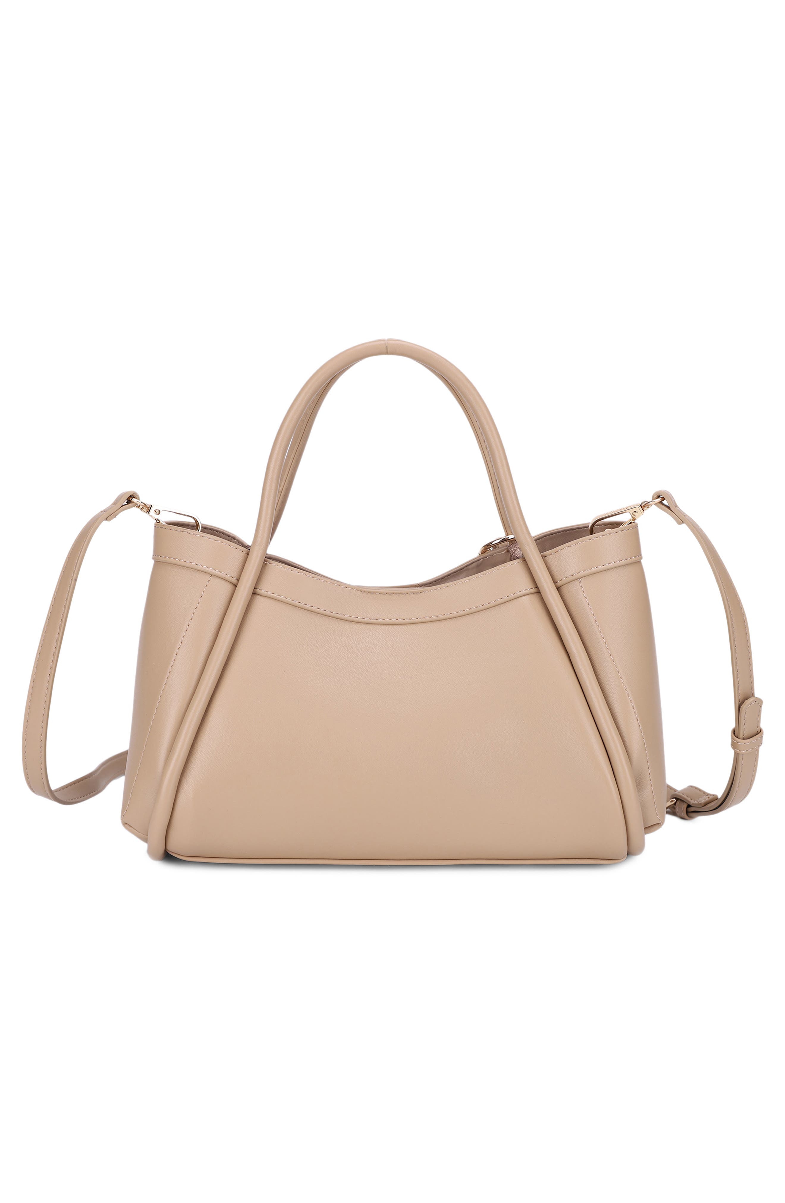 Mabel Vegan Leather Satchel, Alternate, color, CAMEL