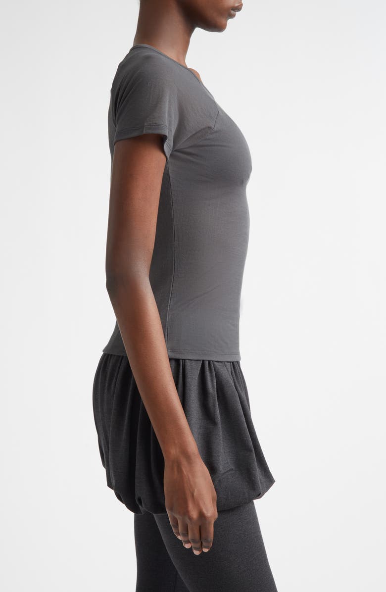 Paloma Wool Omu Raglan Sleeve Jersey Baby Tee, Alternate, color, Dark Grey