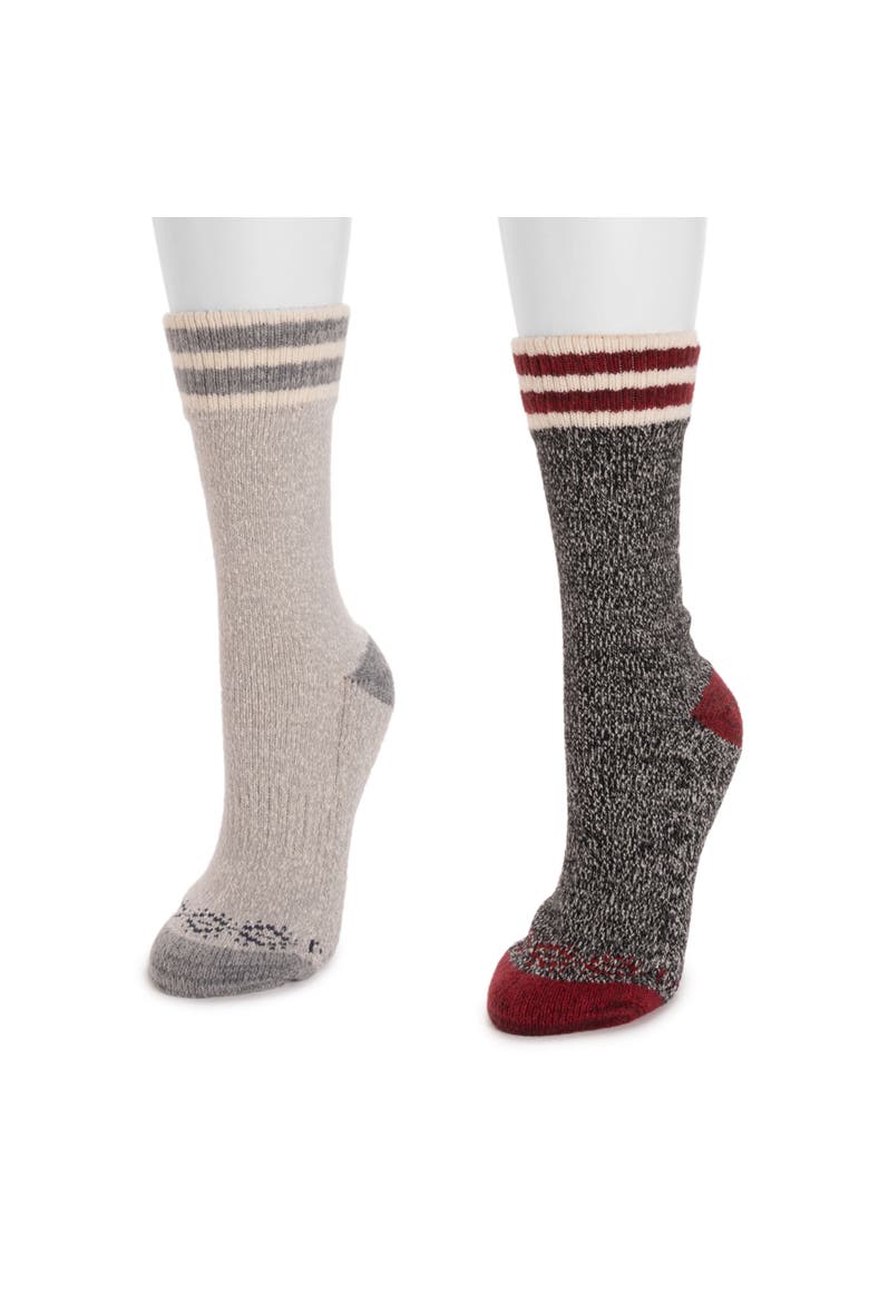 Dream Step Cozy Crew Sock 2 Pair Pack, Alternate, color, Ebony/Grey