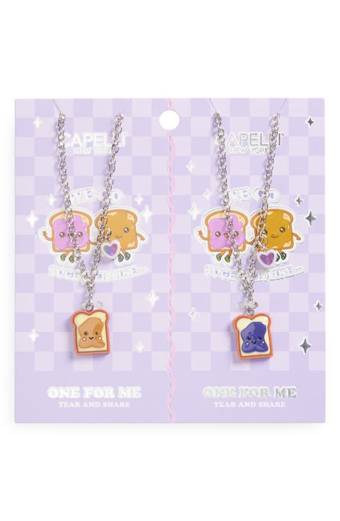 Kids' Peanut Butter & Jelly Best Friend Necklace Set