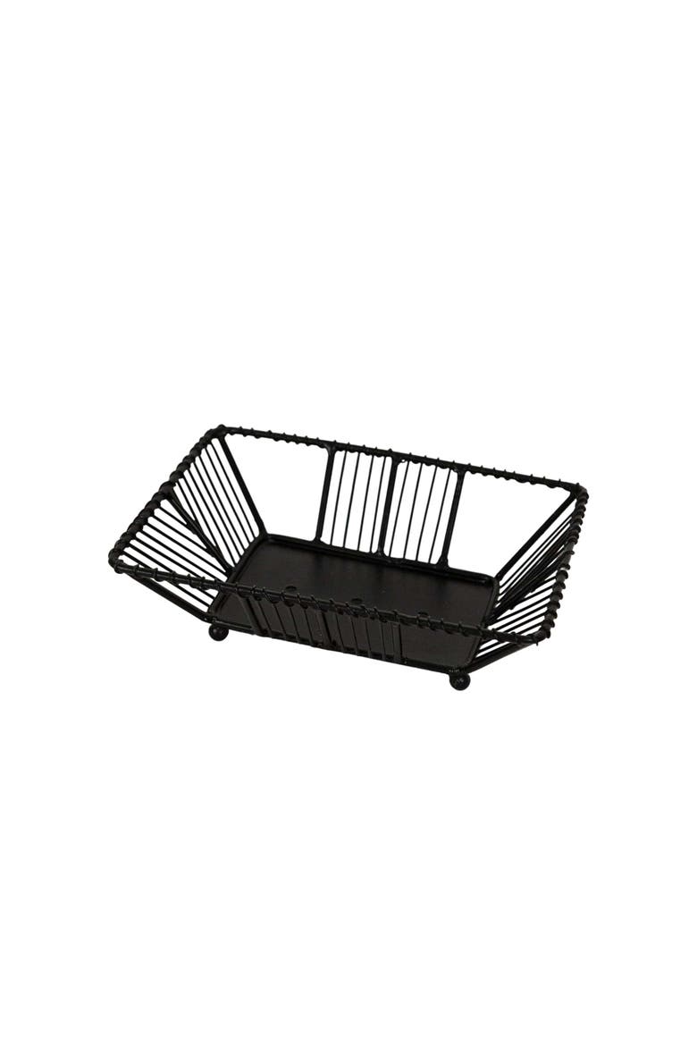 Wire Soap Dish Black Metal, Alternate, color, Black