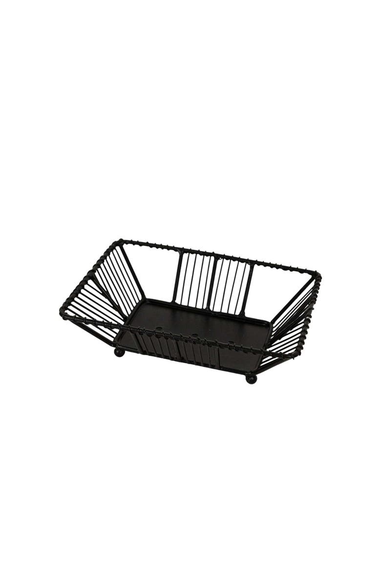 Foreside Home and Garden Wire Soap Dish Black Metal, Alternate, color, Black