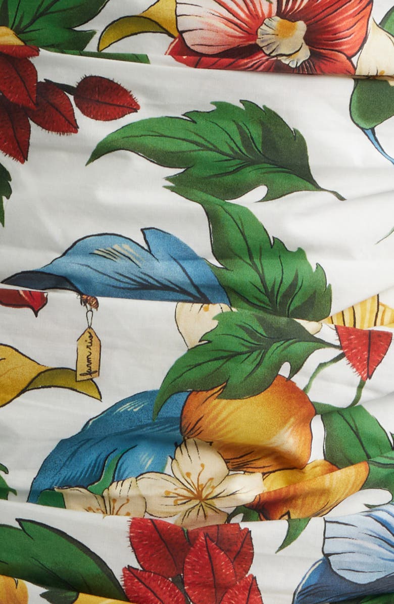 FARM Rio Tropi Ruched Maxi Sundress, Alternate, color, Tropi Off-White