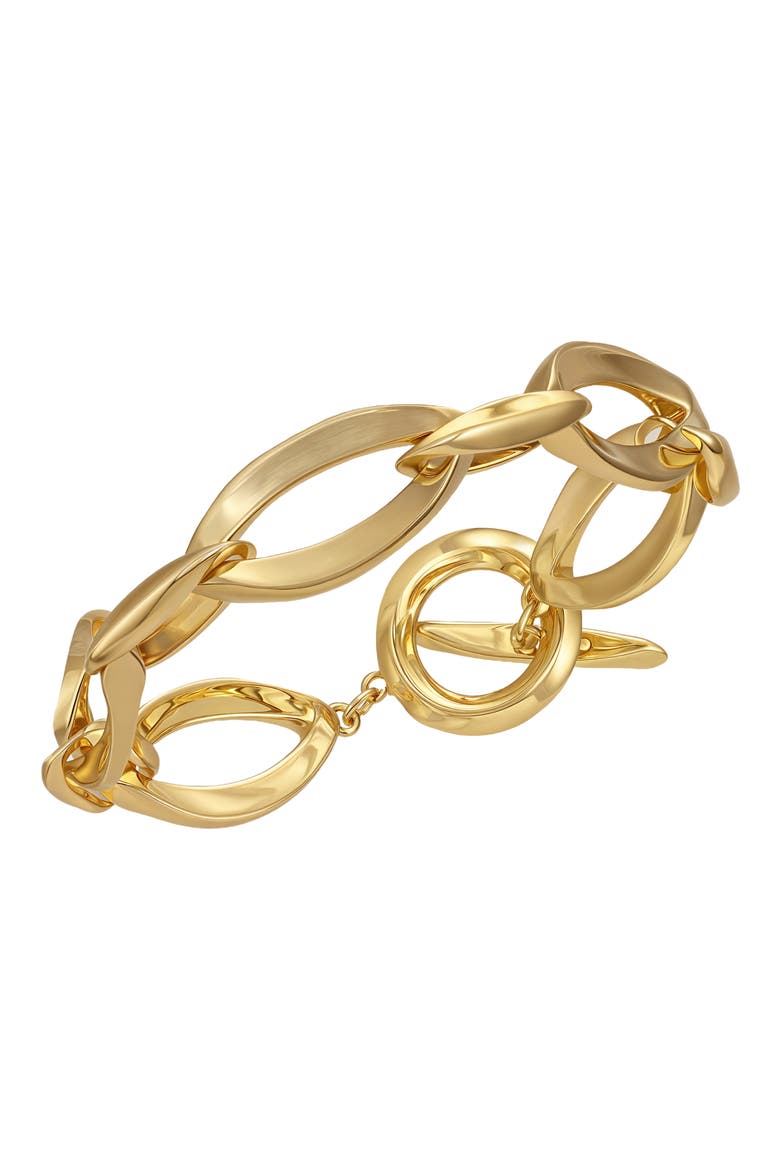 Interlocking Link Bracelet, Main, color, GOLD TONE